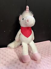 Kinder Ferrero 10” Chocolate White Unicorn In Bandana Soft Plush Toy Collectable