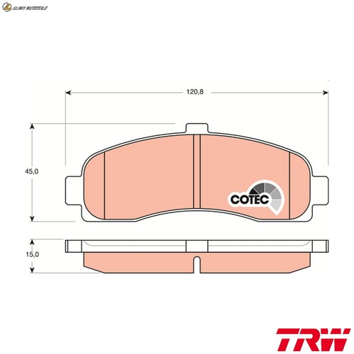 Brake pad set disc - disc,