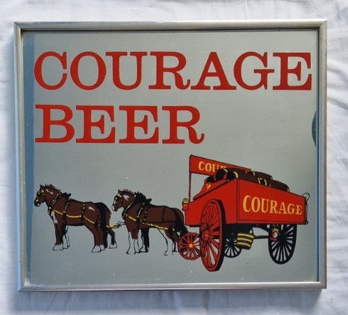Vintage courage beer - courage, framed