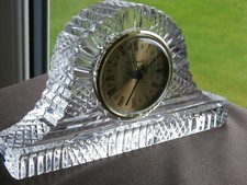 Irish Tyrone Crystal DRUMREAGH  Large Mantel Clock   - Ex Cond - Stamped