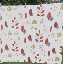 ONE ONLY MONTGOMERY 100% COTTON FULLY LINED CURTAIN WITH LEAF DESIGN 160 X 178CM