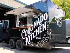 Modern Black Food Truck with
