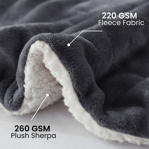 Fluffy sherpa fleece blanket - fleece,