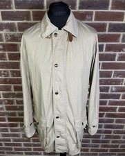 Vintage Ralph Lauren Coat Beige Shooting Style Buckle Neck Safari - Large