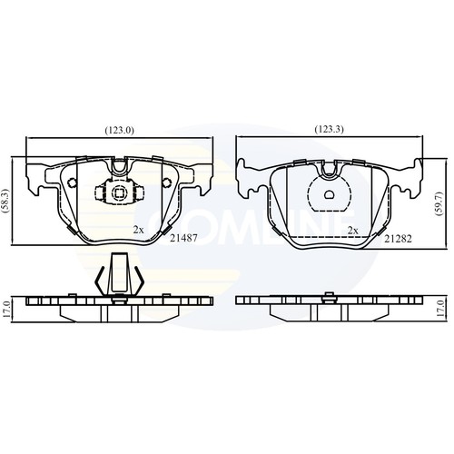 Brake pads set for - brake, e83