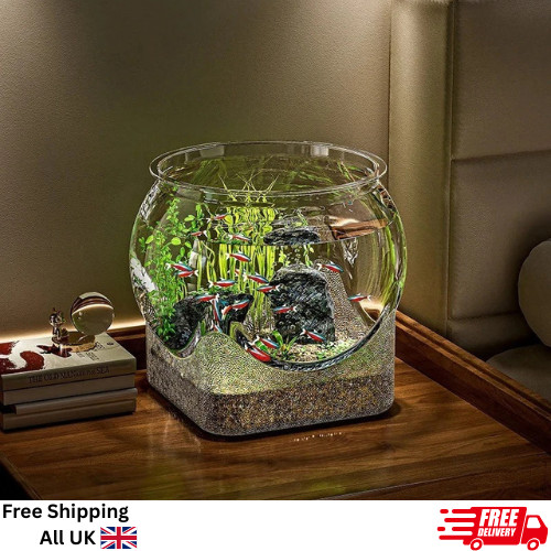 Transparent round fish bowl - round,