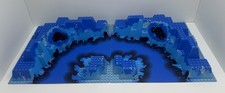 x2 PAIR LEGO Aquazone 3D Base Plate 6024 (from set 6195 Neptune Discovery Lab)