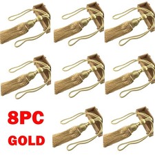 8Pc/4pair Large Gold Curtain