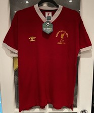 Liverpool European Cup Final 1981 Shirt - Medium - Score Draw Retro - 4 Thompson