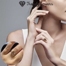 14K Rose Gold Plated Halo Style Diamond Engagement Ring Pear Cut Shape Women 