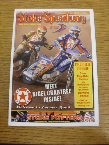 2009 speedway programme - 04/07/2009,