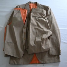 Vtg Mens 40L 32x34 Brown Glenn
