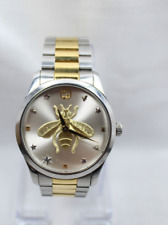 Gucci G-Timeless Iconic Bee Silver Dial Two Tone Unisex Quartz Watch Y1264 38 mm