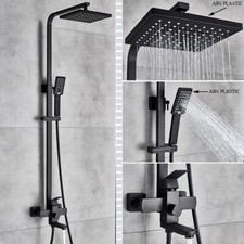 Black Bathroom Bathtub Shower Mixer Rainfall Handheld Shower Bathtub Mixer