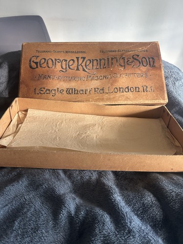 Antique masonic regalia box - masonic,