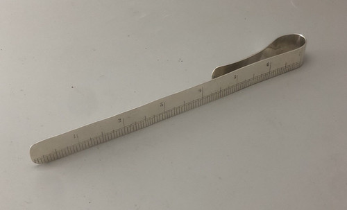 Victorian silver ruler - victorian,