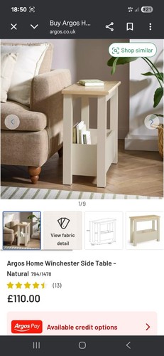 Argos home winchester side - home,