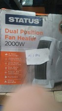 Status Dual Position Fan Heater 2000 Watts Brand New in Box Damaged Packaging
