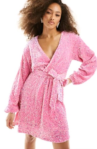 New asos pieces pink - asos, sequin