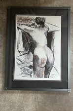 Framed Pastel print female