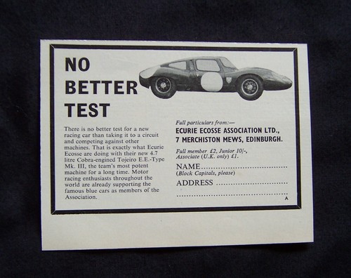 Ecurie ecosse tojeiro mk - ecosse,