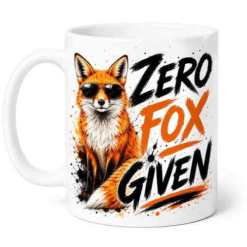 Fox watercolour mug - mug, crew