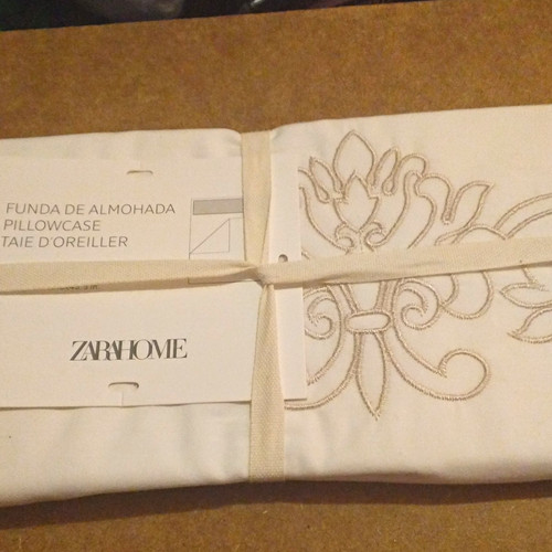 Zara home embroidered pillow - embroidered,