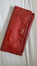 DOLCE & GABBANA D&G  red Patent Leather Clutch Bag