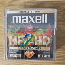 10x MAXELL Floppy Disk MF2HD