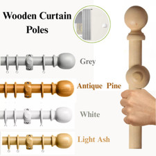 28mm Wooden Curtain Pole