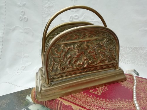 Antique victorian brass letter - brass,