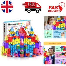Versatile Magnetic Building Blocks - 100-Piece Clear 3D Play Set for Ages 3+