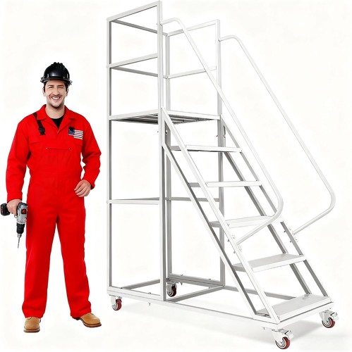 Step rolling ladder wheel - 6, w/wheel