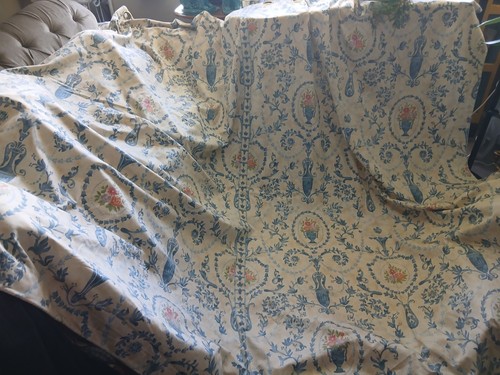 Vintage chintz pair lined - pair,