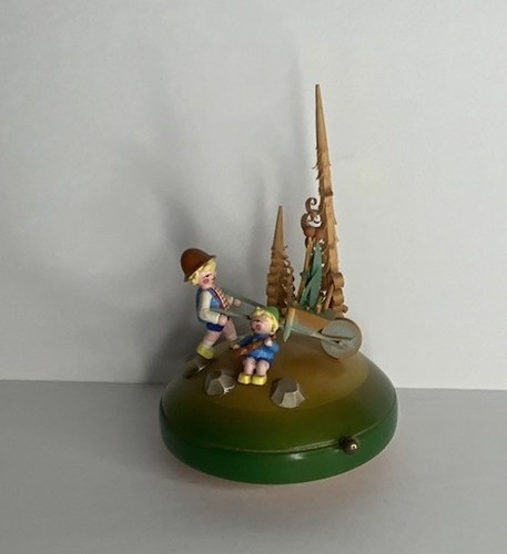 Vintage reuge wooden rotating - vintage,
