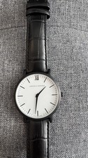 RARE Larsson & Jennings Lugano Black & White 40mm Watch