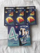5 Sealed Blank VHS Video Tapes