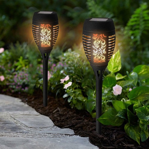 Solar flame torch stake light - solar,