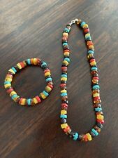 BEAUTIFUL „NAVAJO” NECKLACE AND BRACELET WITH NATURAL STONES