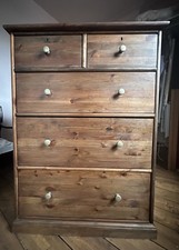 Large Vintage Solid Pine Chest
