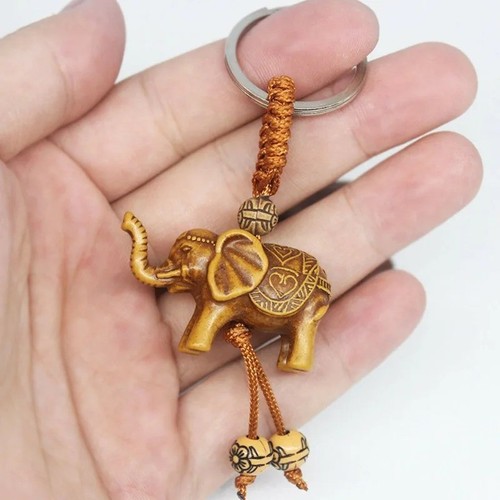 Lucky elephant carving - carving, key