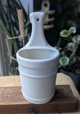 Vintage white ceramic utensil - ceramic,