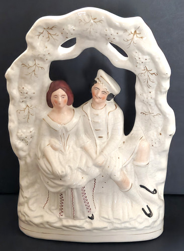 Antique staffordshire lovers - antique,