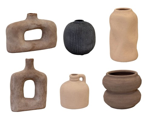 Textured sculptured vase - vase,