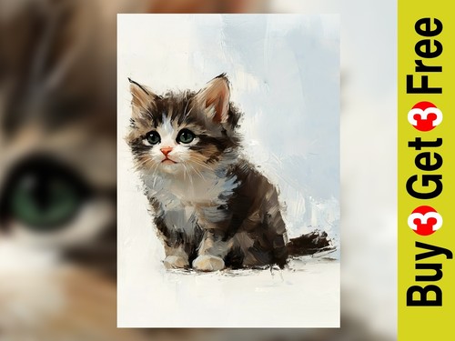 Adorable kitten cat gaze - cat,