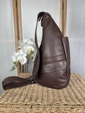 Ameri bag Healthy back pack brown leather sling shoulder bag