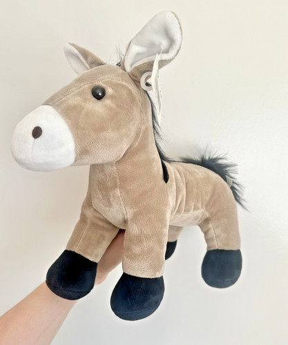 Donkey soft toy plush brown - soft,