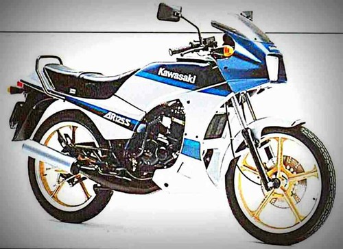 Metal sign kawasaki ar125 - a4,