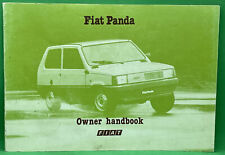 FIAT PANDA 45 30  1982 Owner Handbook Manual. First Edition. English. VGC