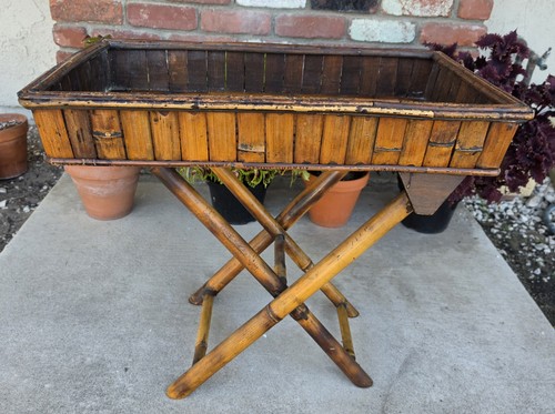 Vintage mcm asian bamboo - mcm, wood